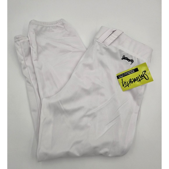 Pants - Intensity Low Rise Double Knit Softball Pants White ND5341W Girls - Youth Medium